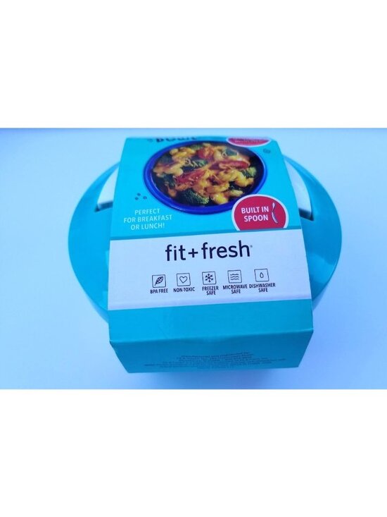 Fit & Fresh Other - Fit & Fresh Leak Proof Hot Lunch Bowl Meal Container w Spoon 14oz Blue NEW